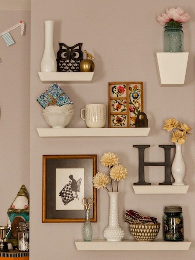 70 Exciting Floating Shelves For Living Room Decorating