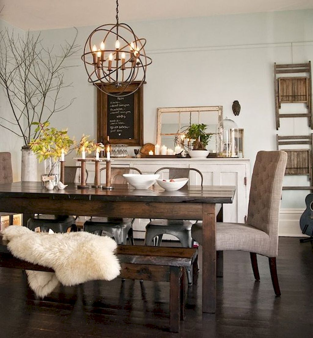 65 Timeless Farmhouse Dining Room Table and Decorating Ideas - Page 29